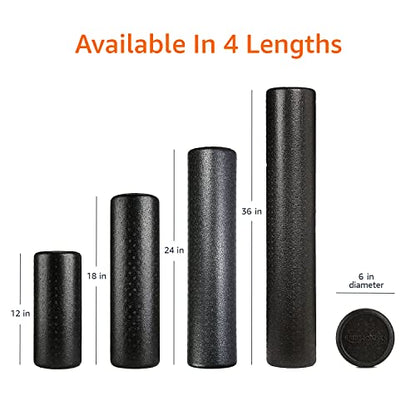 Amazon Basics High Density Foam Roller for Exercise and Recovery, 18 Inches, Blue Speckled - color: Blue Speckled, size: 18-Inch