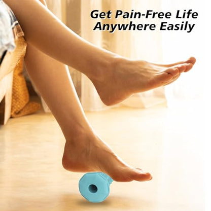Green Foot Massager Roller for Plantar Fasciitis, Arch Heel Pain Relief | Deep tissue massage for feet, calf, arch and heel pain. for plantar fasciitis relief, home, office and travel use - color: Green