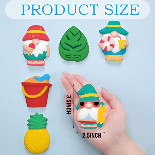 Simgoing 24 Sets Ceramic Painting Kit for Kid Ready to Paint Figures Beach | DIY Arts Crafts for Children, Paint Brushes Magnets Included, Summer Party Favors Creative Figures Beach Theme - style: Beach