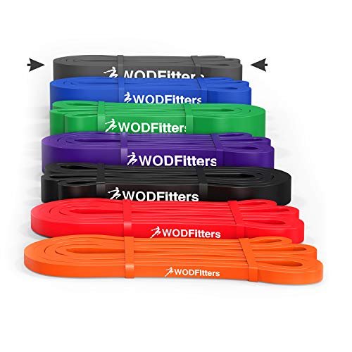 WODFitters Pro Series Pull-Up Assistance Bands – Premium Resistance Loop Bands for Assisted Pull Ups, Muscle Ups, Strength Training & Mobility – Durable Bands for Functional Fitness - color: #6 Grey