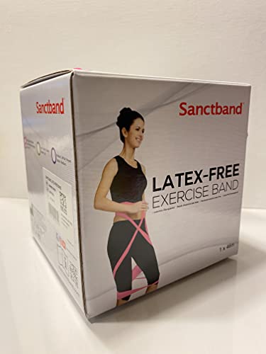 Non-Latex (Pine Level 2) Sanctband Resistance Bands 50 Yard /46 M Professional Latex Free Elastic Band for Upper & Lower Body & Core Exercise, Physical Therapy, Pilates, Workout, & Rehab