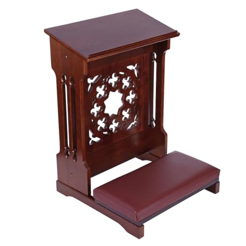 Solid Maple Folding Padded Kneeler, Walnut, Savona - color: Savona Walnut
