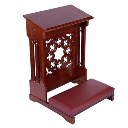 Solid Maple Folding Padded Kneeler, Walnut, Savona - color: Savona Walnut