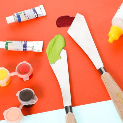 Giantree 5Pcs Painting Knife Set, Palette Knife Oil Paint Brushes Sets, Oil Painting Supplies Painting Kit, Pallet Knife Paint Knife Pallet Knife for Acrylic Paint for Oil Canvas Acrylic Painting