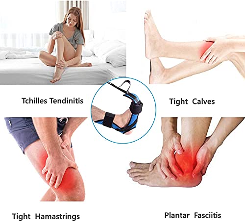 Foot and Calf Stretcher for Plantar Fasciitis, Leg Stretch Band，Improve Leg Stretching，Premium Physiotherapy Stretching Strap Improves Strength and Relief to Heel Spurs, Calf, Thigh and Hip - color: Blue