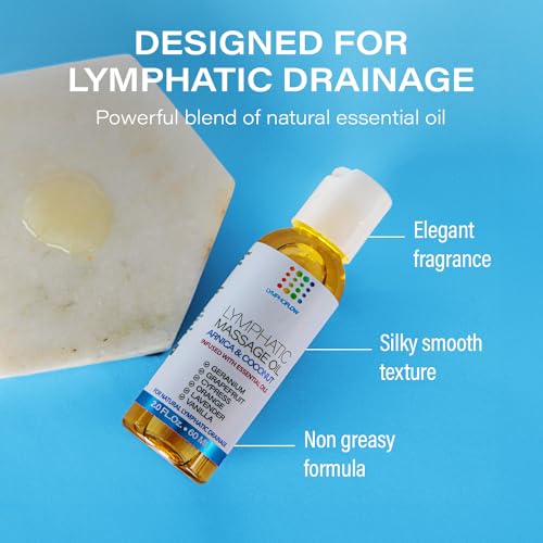 Lymphatic Drainage Massage Oil for Massage Therapy, Arnica & Coconut, 2 Oz - size: 2 Fl Oz (Pack of 1)