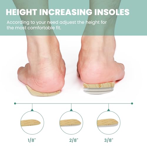 Heel Lift Inserts for Women Shoes - Welnove Adjustable Orthopedic Shoe Lifts for Uneven Legs - Gel Heel Inserts for Leg Length Discrepancy Heel Pain Heel Spur - Heel Wedge Pads (Size L, 3 Layers) - size: 3 Layers: L - Women's 10-13丨Men's 9-14