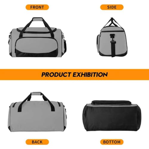 Uarition Gym Bag for Men & Women - 50L Large Duffle Bag for Travel, Grey - color: Grey