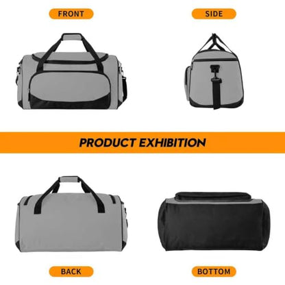 Uarition Gym Bag for Men & Women - 50L Large Duffle Bag for Travel, Grey - color: Grey