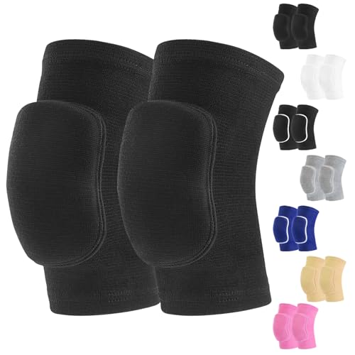 HISFFOG Volleyball Knee Pads for Dancers, Soft Breathable Knee Pads for Men Women Youth Girls Kids Knees Protective, Knee Braces for Volleyball Football Dance Yoga Wrestling Running Cycling - color: Black, size: Small