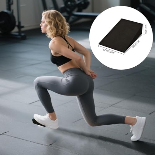 2PCS Foam Exercise Wedge For Feet, Calf Stretch Incline Board, Multi-Purpose Squat Wedge Block For Home Gym Pilates Yoga Fitness, Black - color: 9x6x3cm
