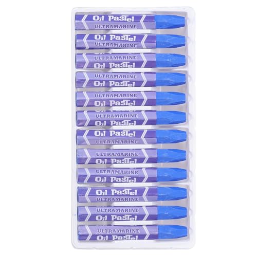 PATIKIL Ultramarine Oil Pastels, 48Pcs Soft Oil Crayons Pastels Stick Vibrant and Creamy Art Supplies Bulk for Artists Beginners Art Painting Drawing Blending Graffiti Gallery - color: Ultramarine
