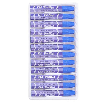 PATIKIL Ultramarine Oil Pastels, 48Pcs Soft Oil Crayons Pastels Stick Vibrant and Creamy Art Supplies Bulk for Artists Beginners Art Painting Drawing Blending Graffiti Gallery - color: Ultramarine