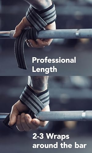Fitgriff® Lifting Wrist Straps for Weightlifting, Gym, Deadlift, Workout (Made of Premium Cotton & Padded) - Men & Women - color: Grey, size: Standard (above 6.3' Wrist)