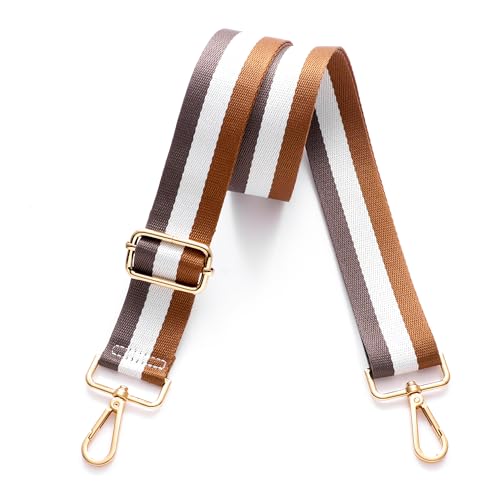 S-Jacorry Purse Strap Replacement Crossbody Wide Shoulder Strap Adjustable Canvas Straps Handbag Strap Replacement Belts - color: Gold Buckel-141
