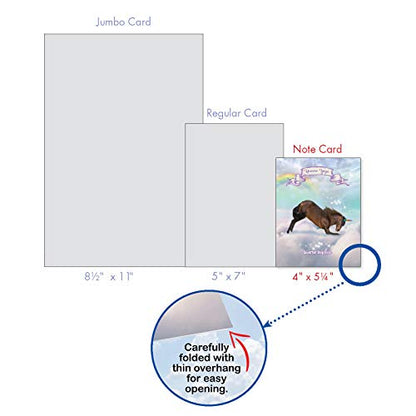 The Best Card Company - 20 Blank Yoga Animal Cards (4 x 5.12 Inch) - All Occasion Set (10 Designs, 2 Each) - Rainbow Unicorn Yoga AM3198OCB-B2x10 - style: Rainbow Unicorn Yoga