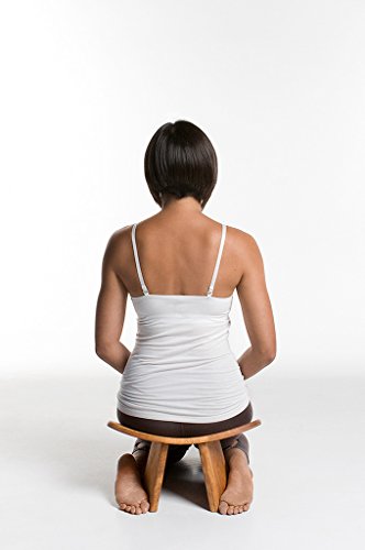 Meditation Bench IKUKO, Travel Yoga Stool, Natural, High Height | BLUECONY Original Travel Version With Bag, Seiza Stool Locally Handmade, Wooden Kneeling Yoga Bench, High 8" (20cm) - color: Natural, size: High Height (8 inches)