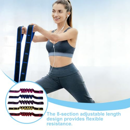 5 Pack Fitness Resistance Bands, Fitness Resistance Band for Stretching and Yoga, Applicable to Pilates, Flexibility Training, Full Body Workout