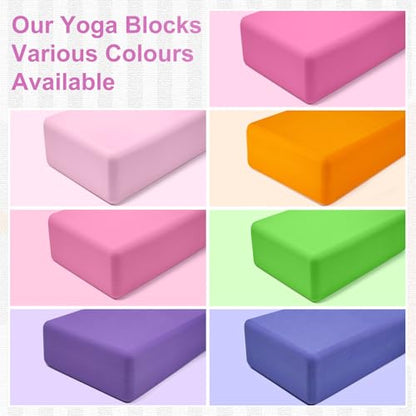 2 Pack Yoga Blocks, Lightweight 3x6x9in Yoga Bricks - color: 2PACK-Magenta