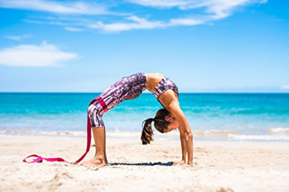 Clever Yoga - 8 ft Yoga Strap for Exercise & Physical Therapy, Leg Stretching Strap Yoga Accessories & Stretching Equipment, Leg Stretcher for Women & Men, Home Workout Essentials