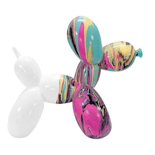 DIY Paint Pouring Kit – 1 XL Balloon Dog, 4 Acrylic Pour Paints, Mixing Cups & Tools, Create Unique Marbled Art, Fun Hands-On Craft Kit for Kids & Adults, Candy Ripple, Ages 5+ - color: Dog Candy Ripple