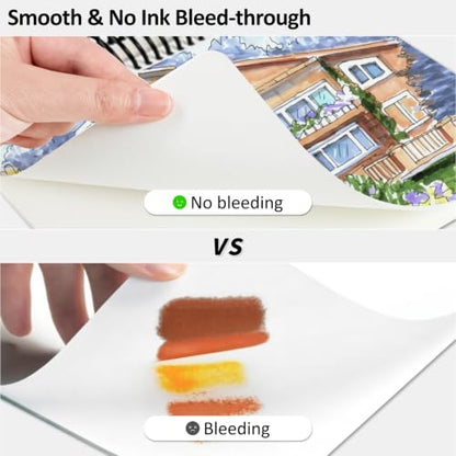 Hardcover Sketchbook,7.2" x 8.3" Spiral Bound Drawing Pad | 150gsm(92lb)Acid-Free Thick Paper,Blank Art Journal for Adults,Artists&Beginners,Ideal for Sketching,Doodling and Mixed Media - color: moon