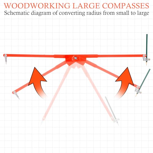 15.7 Inch Professional Large Compass with Pencil Holder | Woodworking Compass Pencil Marking Carpenters Geometry Tool Circle Maker for Geometry Drafting Art Drawing Circles - size: Large