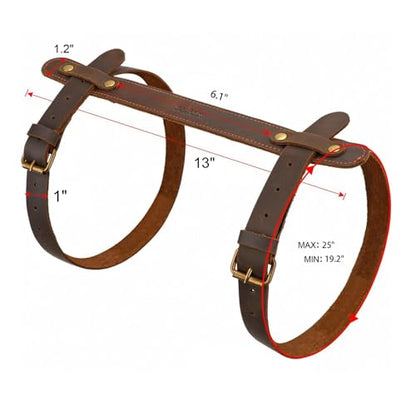 Leather Picnic Blanket Carry Strap Bedroll Belt Camping Travel Rug Holder | Adjustable, Lightweight, for Yoga Mats, Motorcycle Rolls,Camping Mat,Secures 6"-7.8" Diameter Rolls, Outdoor Travel Accessory