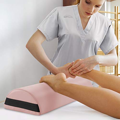 Saloniture Jumbo Half Round Massage Table Bolster Under-Knee Pillow Pad - 26 x 9 x 4.5 Inch - Pink - color: Pink