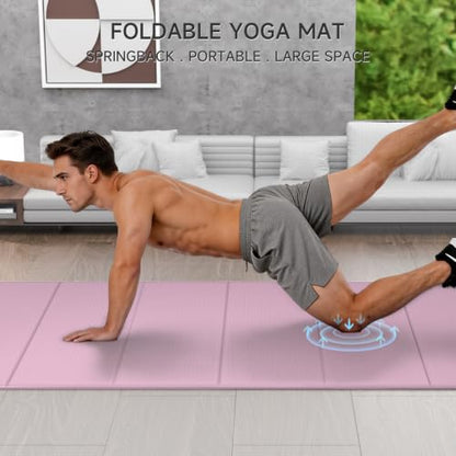 7-Fold Yoga Mat 74"x31" - color: Taro Purple