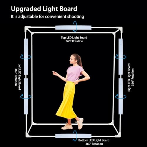 PULUZ Professional Large Photo Light Box Photography Studio, 47x31x78inch Large Lightbox Photo Video Continuous Lighting Softbox Shooting Tent Kit with 2 Colors PVC Backdrops - size: 47*31 Inch