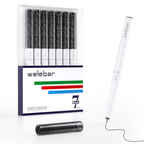 Black Glitter Gel Pens Compatible with Cricut Maker 3/Maker 4/Maker/Explore 3/4/5/Air 2/Air, 7 Pack Medium Point Pens for Writing Drawing DIY Crafts - color: Black Glitter