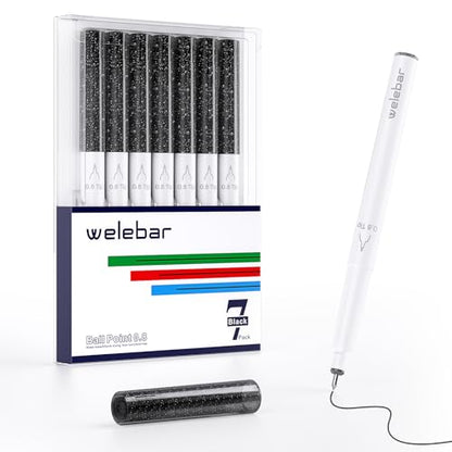 Black Glitter Gel Pens Compatible with Cricut Maker 3/Maker 4/Maker/Explore 3/4/5/Air 2/Air, 7 Pack Medium Point Pens for Writing Drawing DIY Crafts - color: Black Glitter