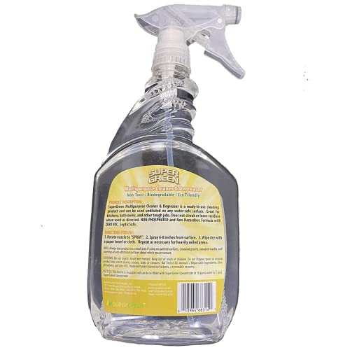 SuperGreen All-Purpose Cleaner | Scent Free | 32 Ounce Spray Bottle | 1 Pack… - size: 32 Fl Oz (Pack of 1)