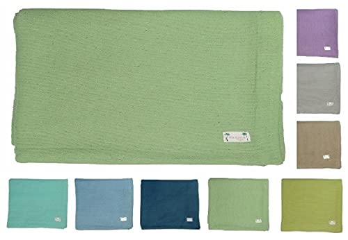 Kakaos Deluxe Cotton Yoga Blanket Without Tassels (Lt Green) - color: Lt Green
