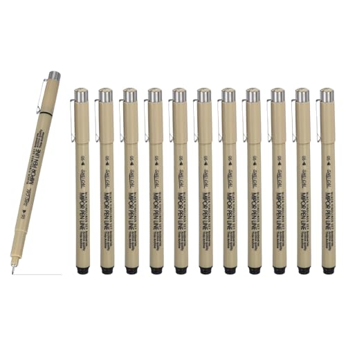 PATIKIL Fineliner Pens, 12 Pcs 05 0.45mm Fineliner Marker Black Waterproof Ink Archival Drawing Pens Art Supplies Set for Sketching Journaling Scrapbooking Artist Illustration - size: 05 0.45mm