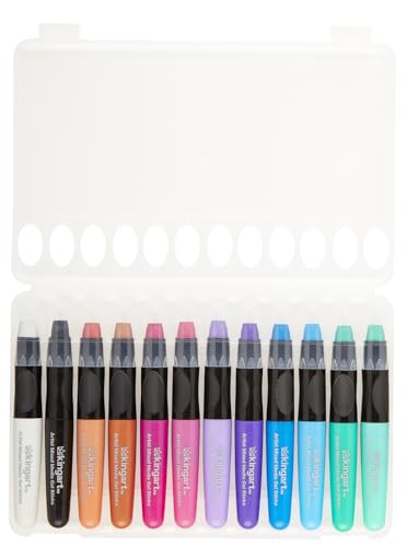 KINGART GS010-1 Mixed Media Gel Stick Crayon, Deep Navy | 1-Piece Artist Crayon: Brush on water for watercolor effects; odorless and non-toxic - color: Deep Navy