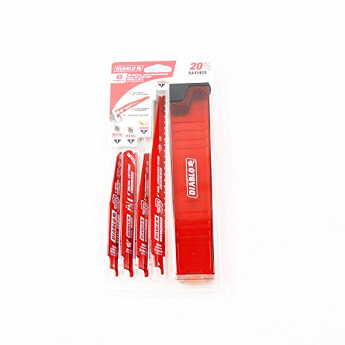 Diablo DS006S 6 pc Bi-Metal Reciprocating Saw Blade Set for Wood and Metal Demolition (6-Piece)