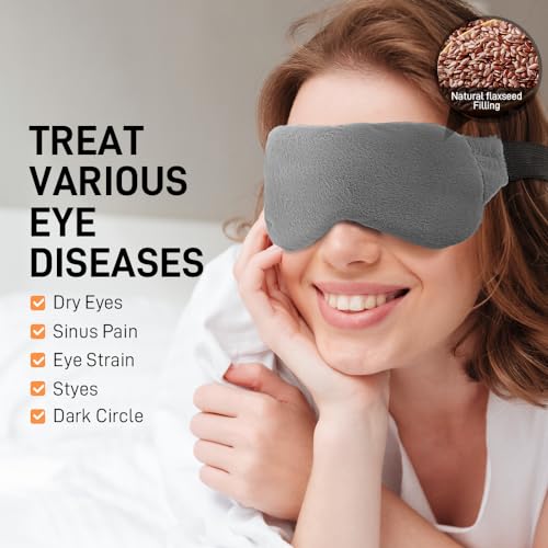 Weighted Eye Pillow for Yoga, Moist Heat Mask for Dry Eyes(Grey) - color: Eye Mask04-grey