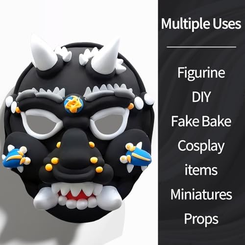 Air Dry Clay Lightweight, Flexible Modeling Clay for Adults Arts and Crafts | Professional & Moldable, Soft & No-Stick, Polymer Clay for Sculpting, Molding,Anime Figures,Making Costumes,DIY Projects - color: Black
