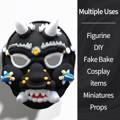 Air Dry Clay Lightweight, Flexible Modeling Clay for Adults Arts and Crafts | Professional & Moldable, Soft & No-Stick, Polymer Clay for Sculpting, Molding,Anime Figures,Making Costumes,DIY Projects - color: Black
