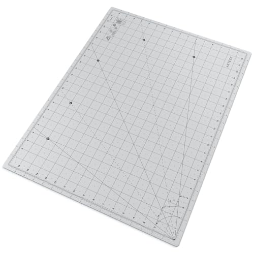 ARTEZA Self Healing Cutting Mat, 18 x 24 Inch Rotary Cutting Mat, Double-Sided 3 mm PVC-Free Craft Mat with Grid Lines and Angle Guides for Sewing, Quilting, Fabric, Paper, Vinyl, and Crafts - size: 12.4"L x 12.4"W