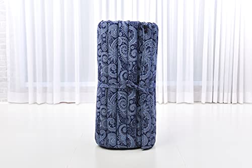 Leewadee Thai Roll Mat 75 x 28 inches Kapok Firm - color: Cbt1 - Blue, size: M: 75x28"