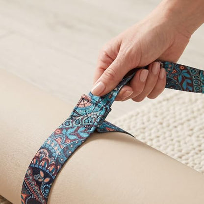 Adjustable Yoga Mat Carry Strap Multicolor Fitness Sling for Sports Equipment - color: Green