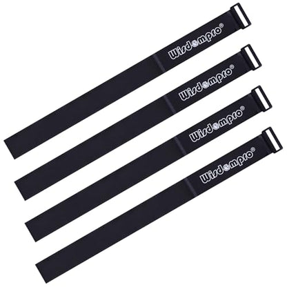 Wisdompro Extra Large 4 Pack 2 x 48" Hook & Loop Tie Down Straps Heavy Duty - size: Extra Large 4 Pack, 2 x 48 Inch