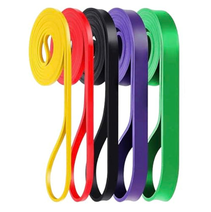 Resistance Bands Set (5 Levels) – Workout Exercise Bands for Strength Training, Home Fitness, Yoga, Pilates & Physical Exercise