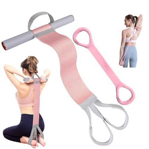 Fabric Resistance Band with Handles,Non-Slip Foot Pedal Puller Resistance Band for Legs & Glutes Working Out,Portable Yoga & Physical Therapy&Home Fitness Accessories for Women & Men - color: 1 pc pink