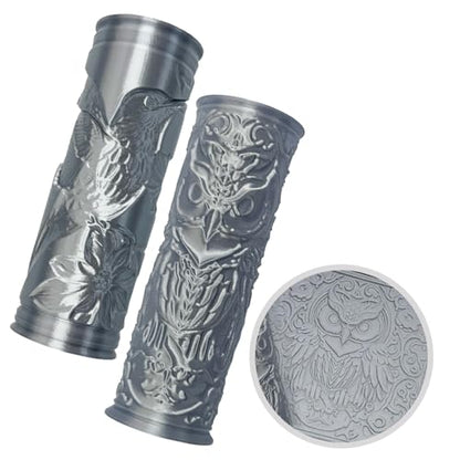 Pottery Clay Animal Texture Roller,Polymer Molding Art Hand Rollers Tools,Embossing Pattern Rolling Pins for DIY Crafts Making,4.1 Inches,Hummingbird and Owl,2 Piece - color: Hummingbird and Owl