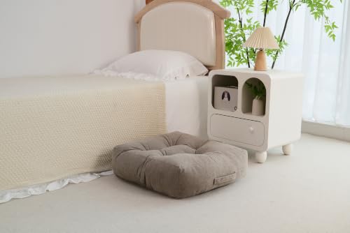 Floor Pillow Cushion with Handle for Adults Women Men - color: Brown, Square