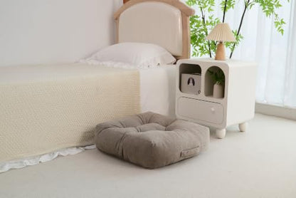 Floor Pillow Cushion with Handle for Adults Women Men - color: Brown, Square